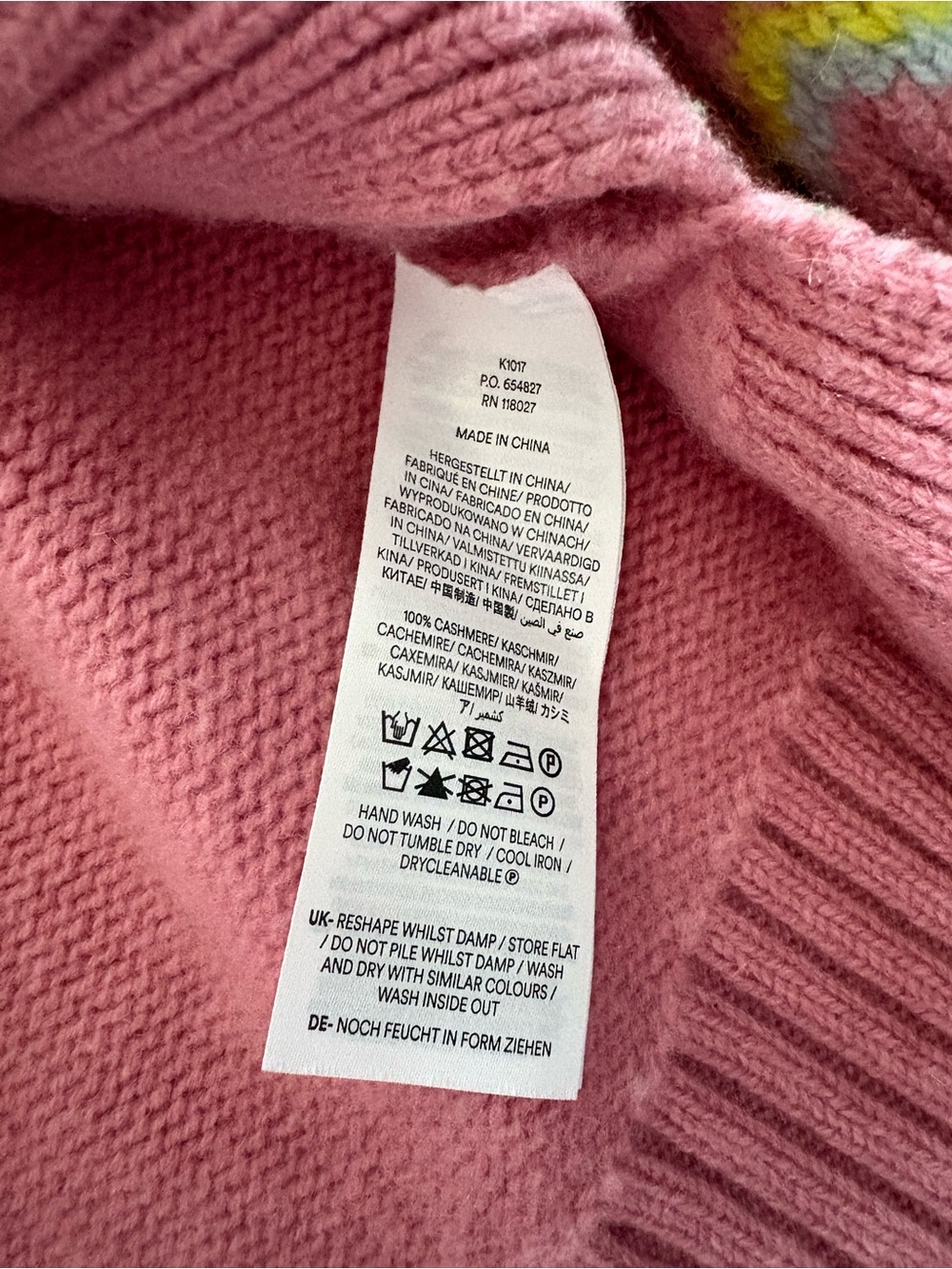 Boden Pink Fair Isle Mock Neck Women's Sweater - Picture 4 of 6